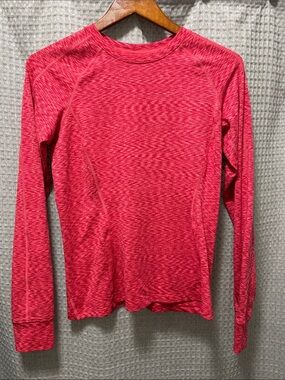 REI Heathered Pink Long Sleeve Performance Top